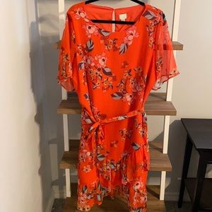 Floral flutter dress